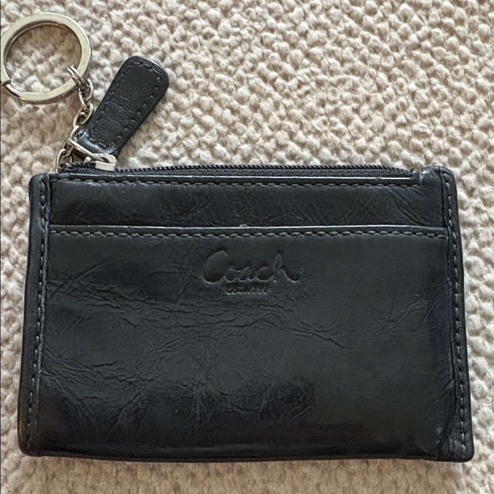 Coach Black Keychain Card Holder